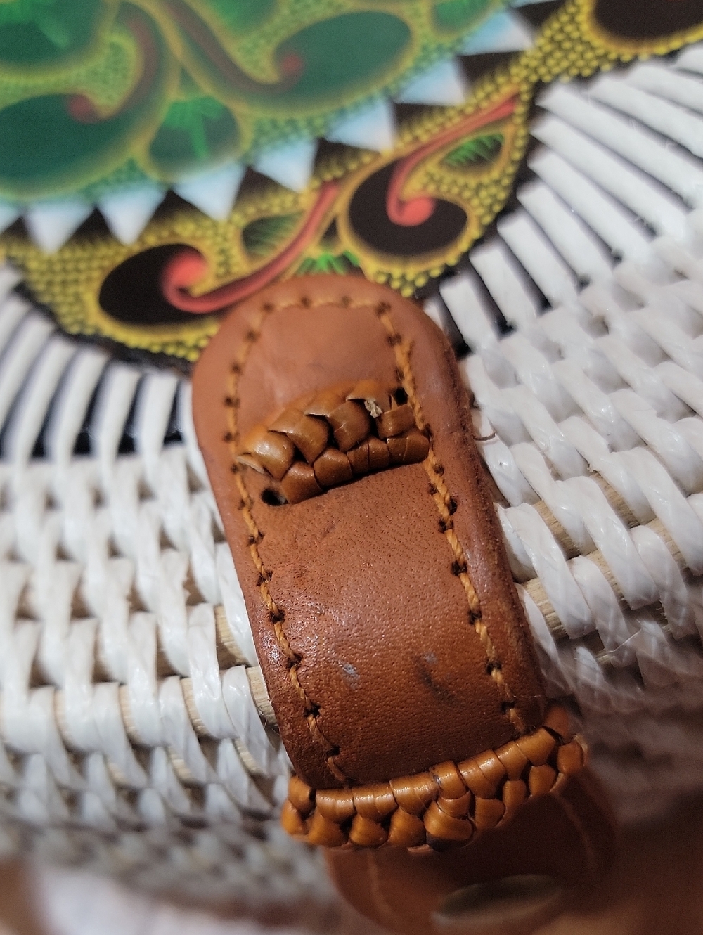 Klara Haloho Hand Crafted Round Rattan Crossbody - Picture 9 of 14